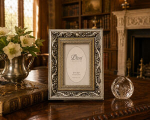 Vintage Dioni Collection 3.5x5 Ornate Gold Silver Gilt Picture Frame USA NOS